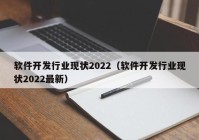 软件开发行业现状2022（软件开发行业现状2022最新）