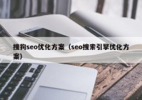 搜狗seo优化方案（seo搜索引擎优化方案）