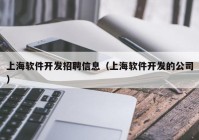上海软件开发招聘信息（上海软件开发的公司）